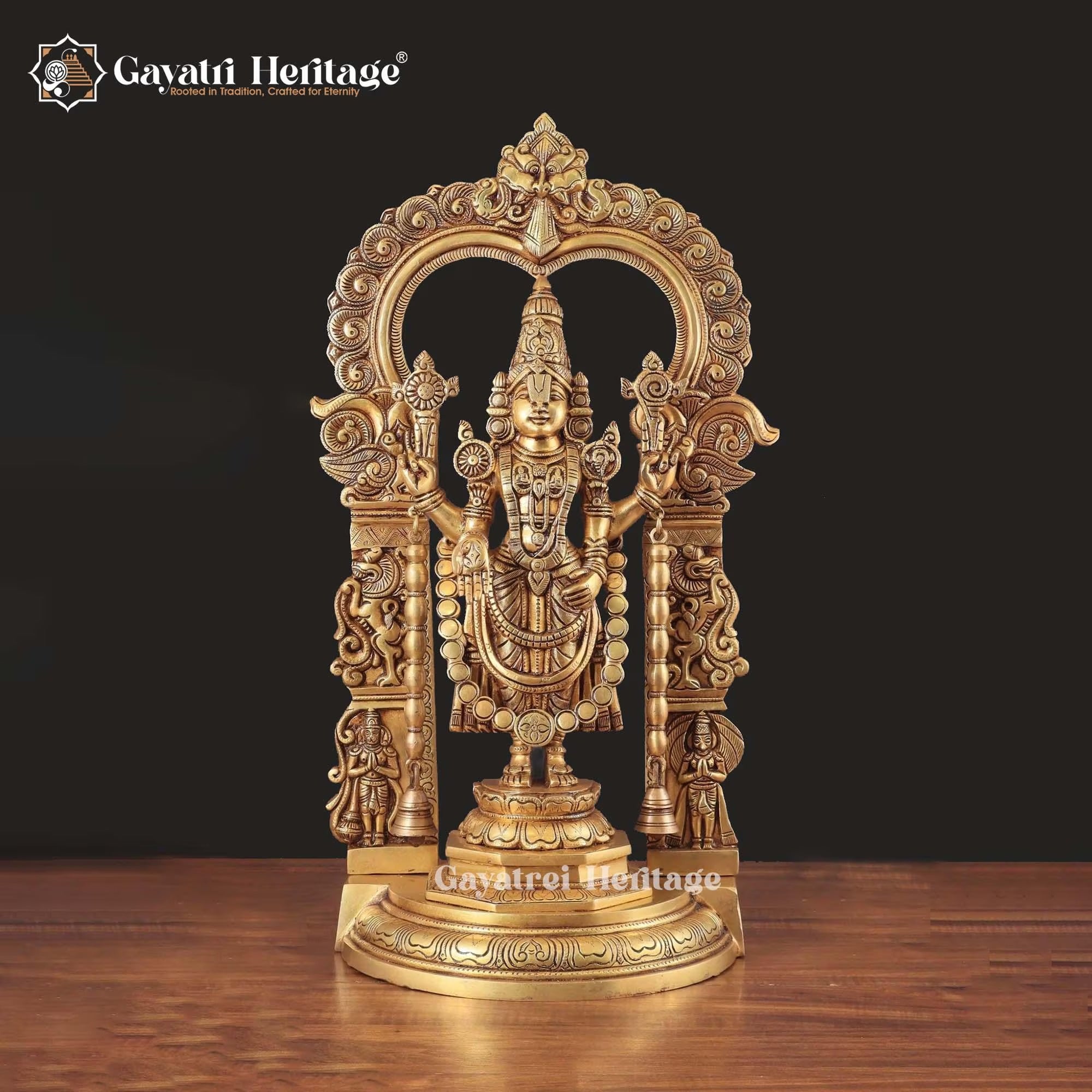Brass Lord Balaji Idol – Divine Temple Decor | Gayatri Heritage