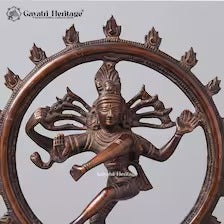 Vintage Brass Nataraja Statue – Old Finish Dancing Shiva Idol | Handcrafted Hindu Sculpture