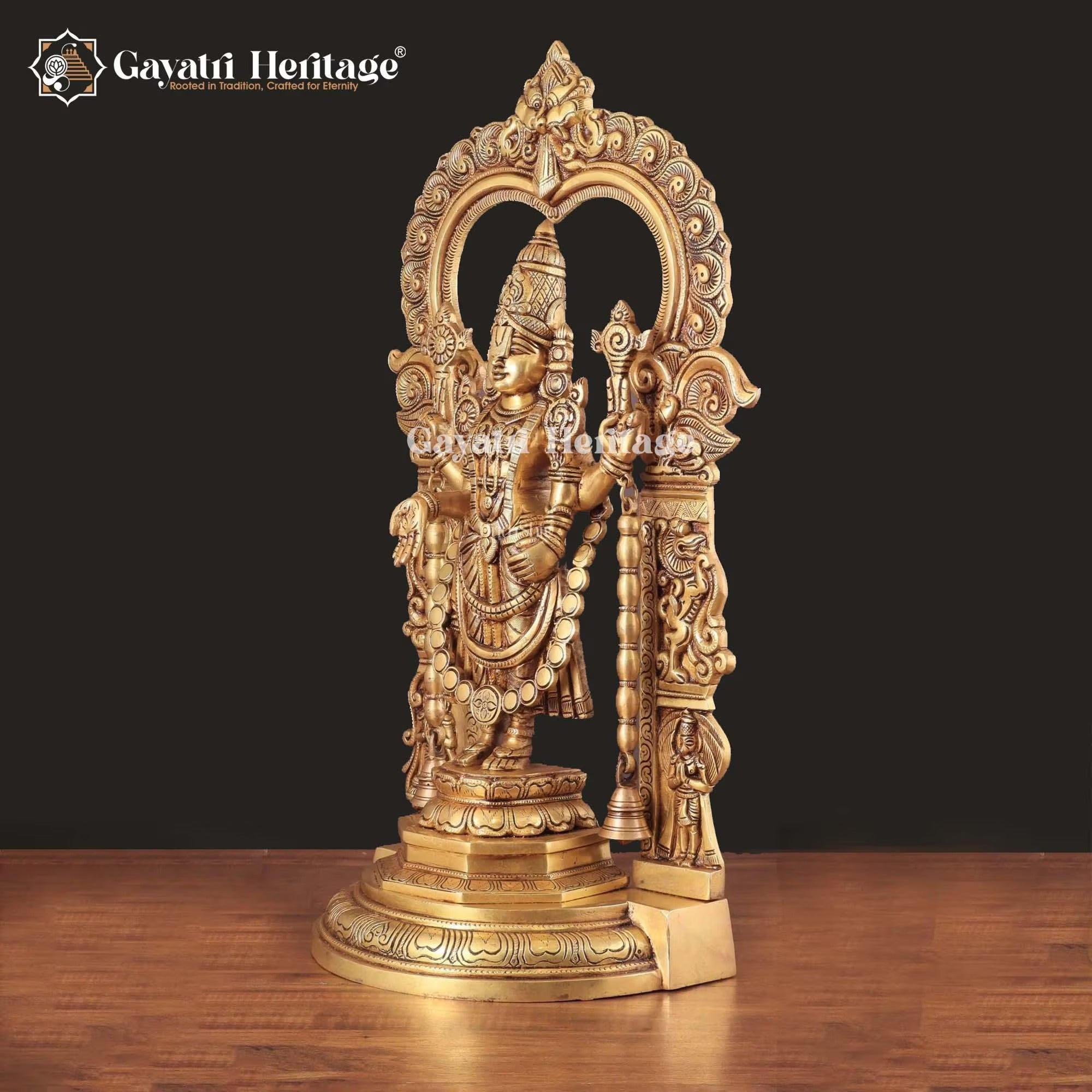 Brass Lord Balaji Idol – Divine Temple Decor | Gayatri Heritage