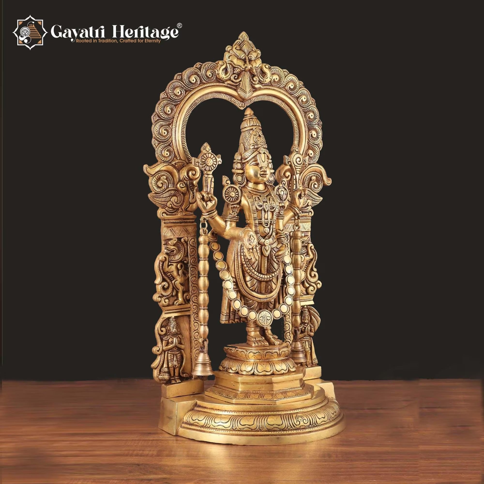 Brass Lord Balaji Idol – Divine Temple Decor | Gayatri Heritage