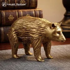 Bear Statue Set of 2 | Animal Figurines | Vintage Bear Sculpture | Home & Office Decor | Decorative Showpiece Gift