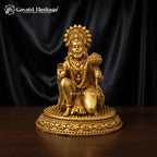 Brass Hanuman Ji Statue | Bajrangbali Murti | Lord Hanuman Idol | Hindu Pooja & Home Temple Decor | Spiritual Gift