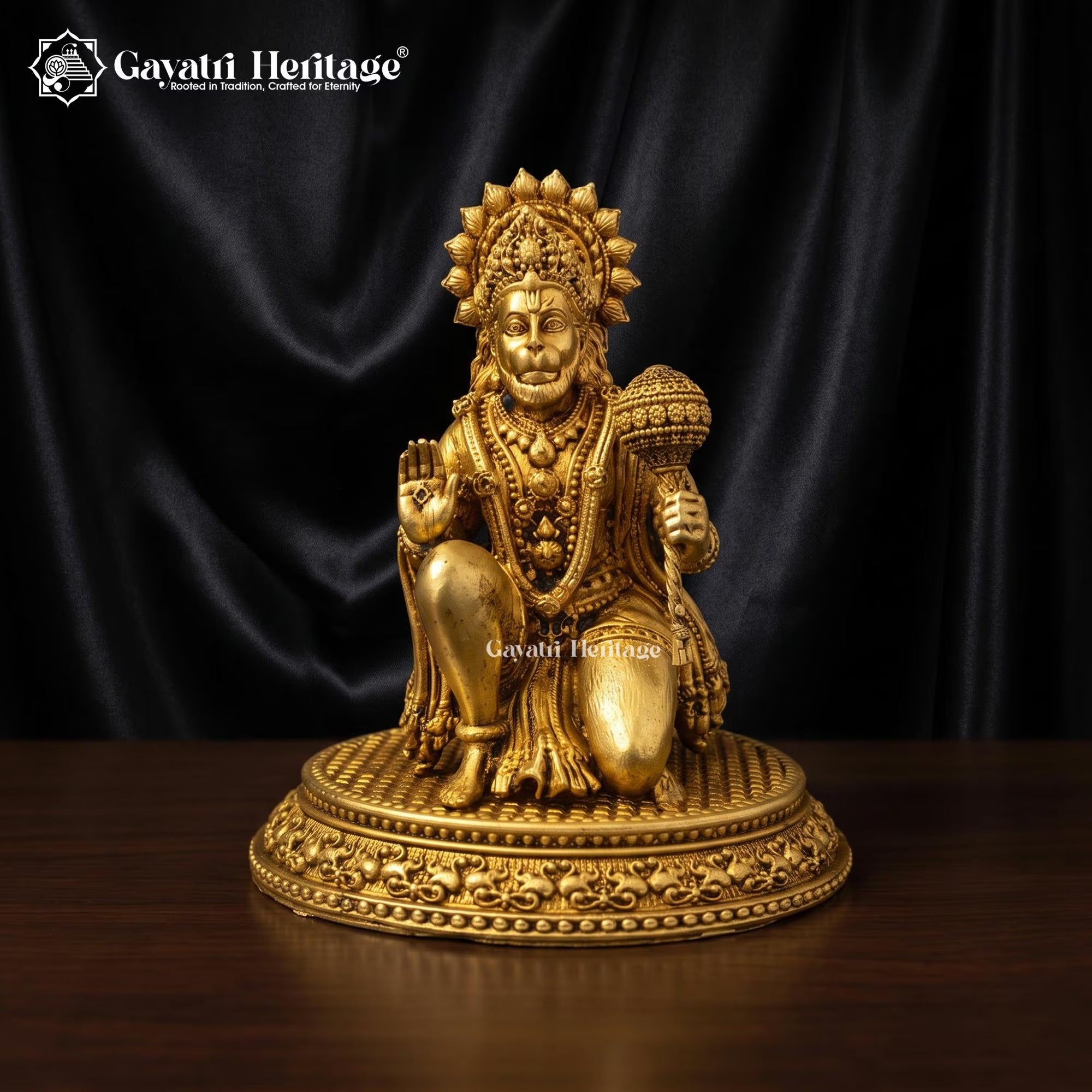 Brass Hanuman Ji Statue | Bajrangbali Murti | Lord Hanuman Idol | Hindu Pooja & Home Temple Decor | Spiritual Gift