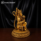 Brass Hanuman Ji Statue | Bajrangbali Murti | Lord Hanuman Idol | Hindu Pooja & Home Temple Decor | Spiritual Gift