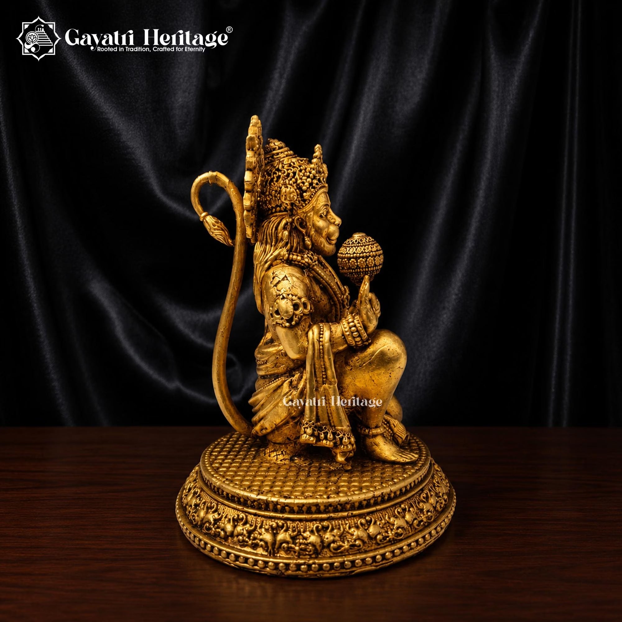 Brass Hanuman Ji Statue | Bajrangbali Murti | Lord Hanuman Idol | Hindu Pooja & Home Temple Decor | Spiritual Gift