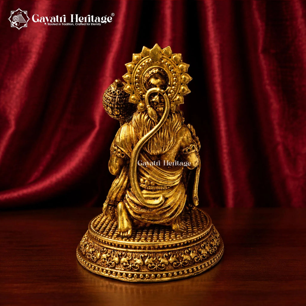 Brass Hanuman Idol | Handcrafted Bajrangbali Murti | Lord Hanuman Statue | Hindu Pooja & Home Temple Decor | Spiritual Gift