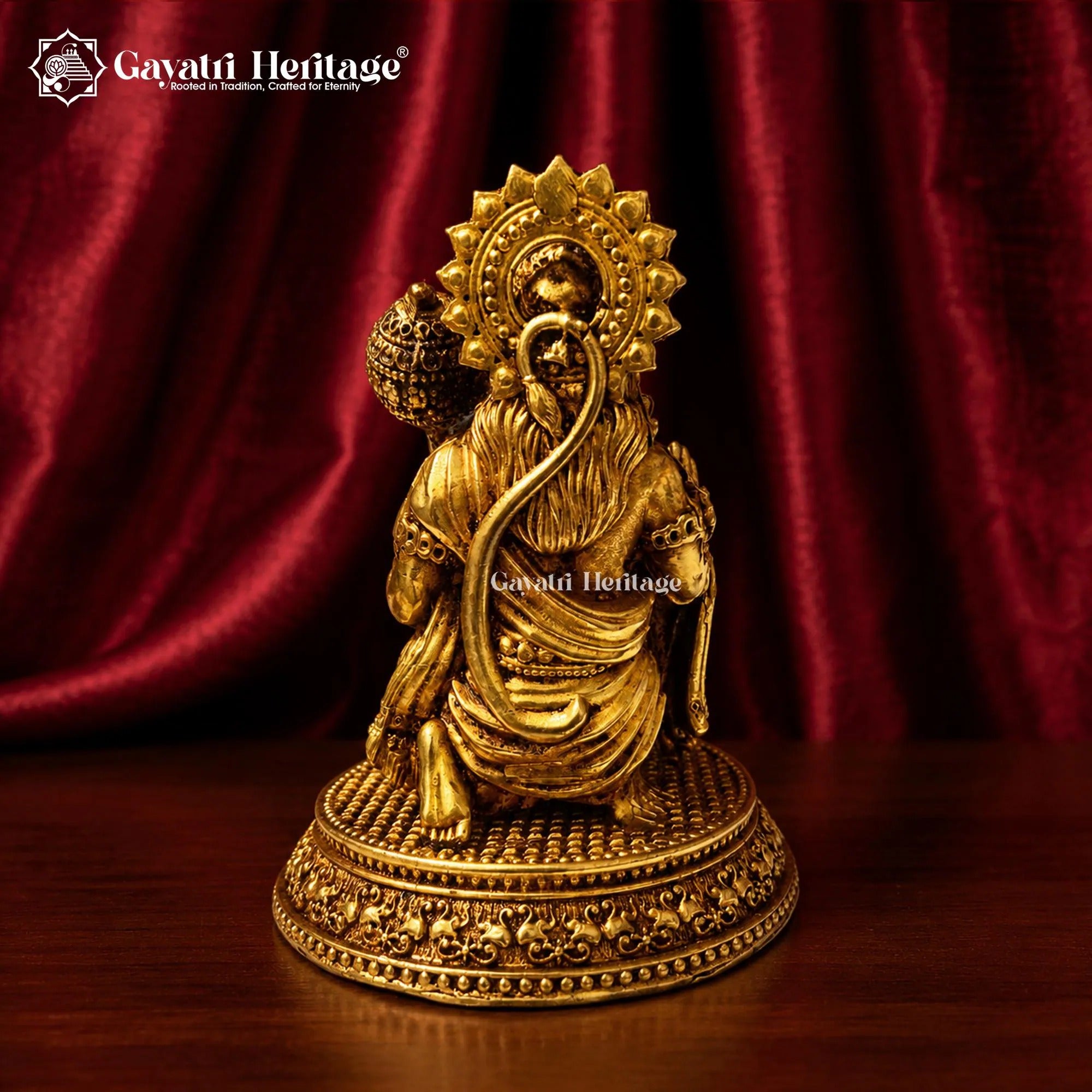 Brass Hanuman Idol | Handcrafted Bajrangbali Murti | Lord Hanuman Statue | Hindu Pooja & Home Temple Decor | Spiritual Gift