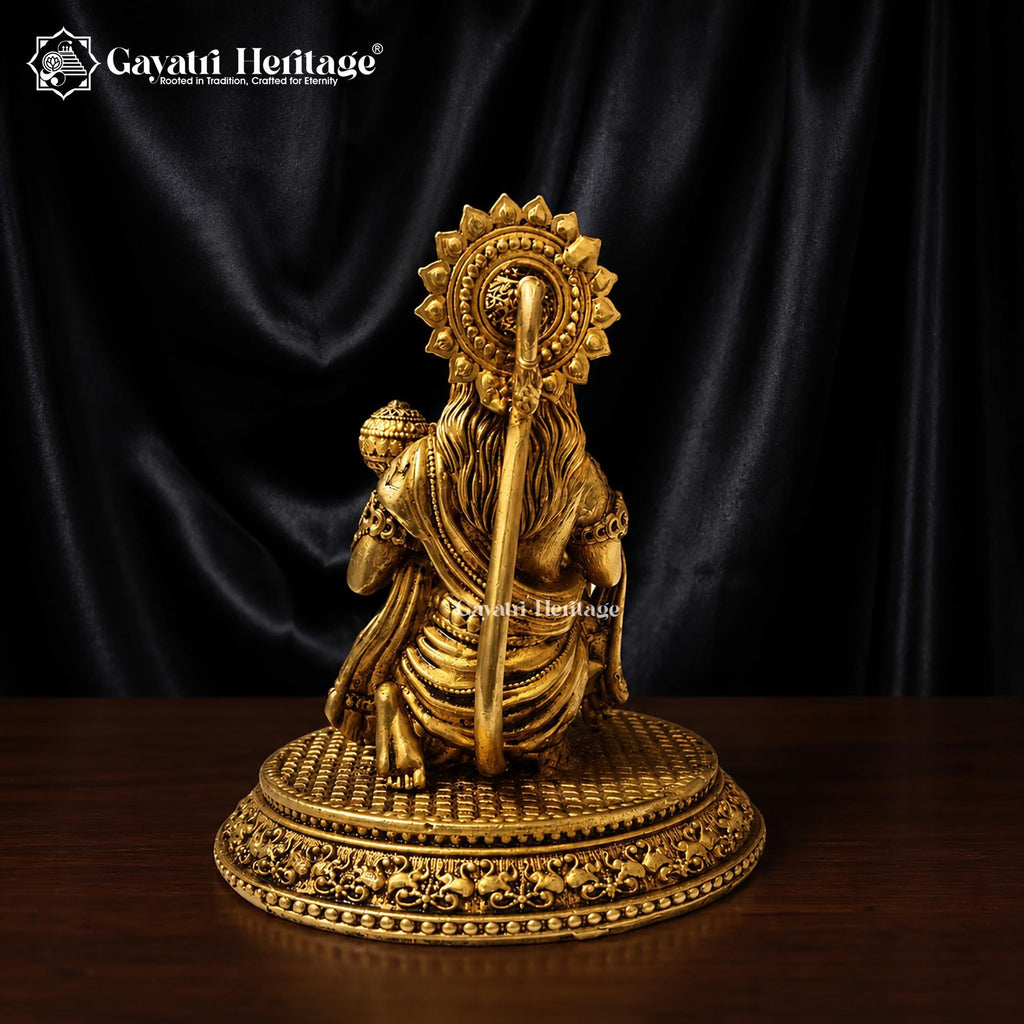 Brass Hanuman Ji Statue | Bajrangbali Murti | Lord Hanuman Idol | Hindu Pooja & Home Temple Decor | Spiritual Gift